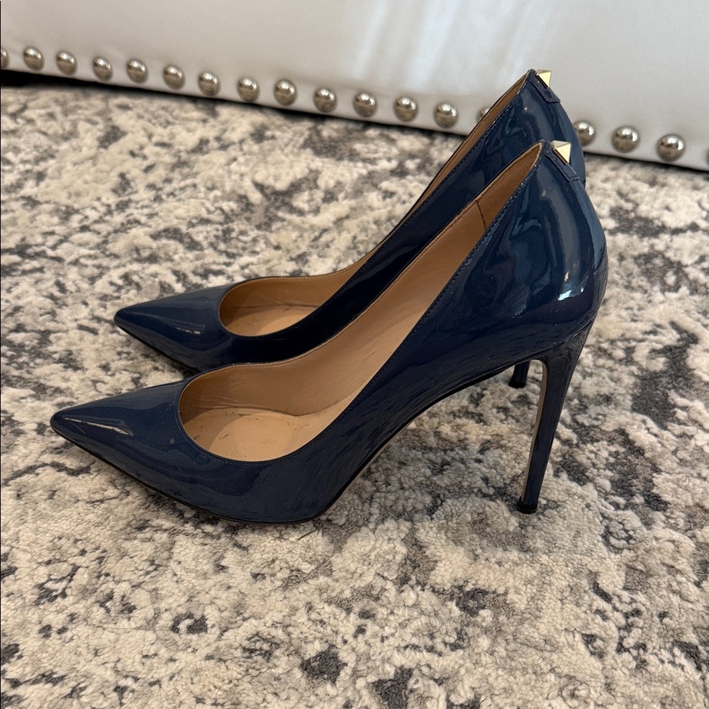 Valentino Elegant Navy Blue Women's Heels